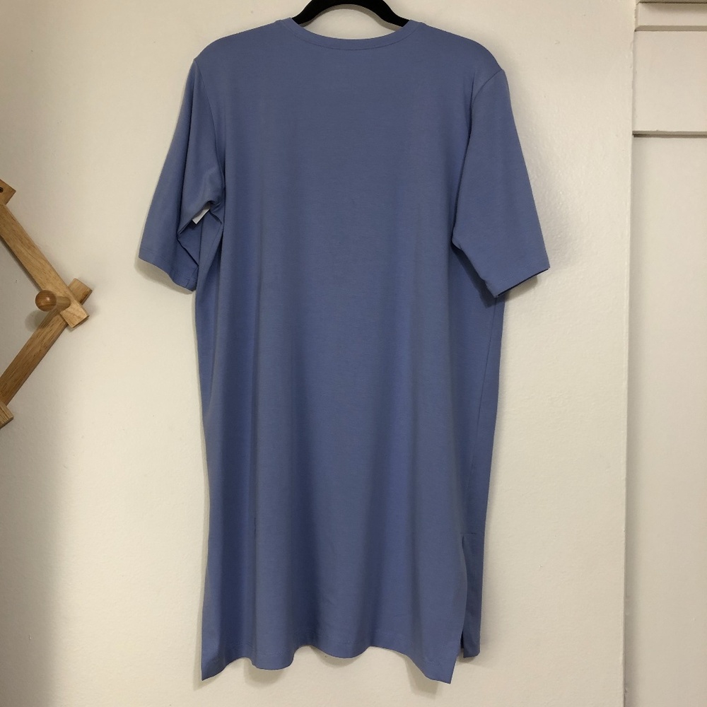 Eileen Fisher Side Slit Tunic Top, Blue, size M - Picture 3 of 3